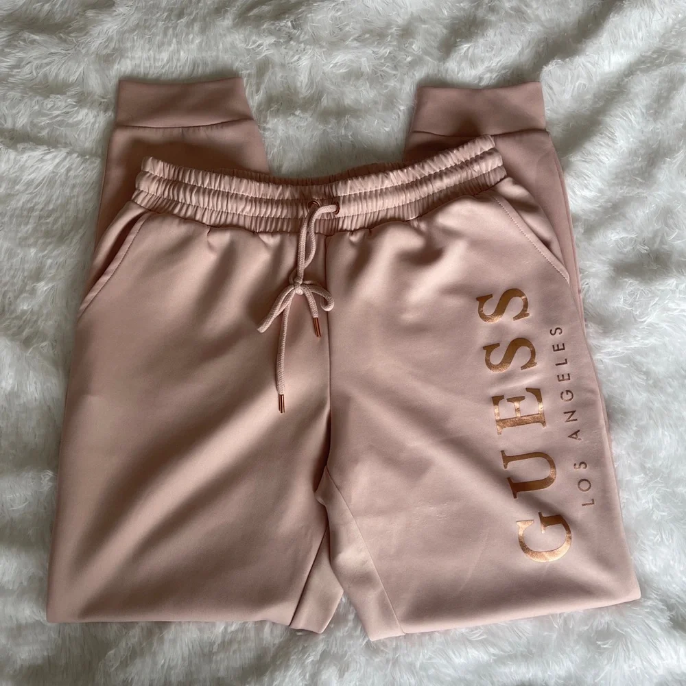 GUESS Women’s Pink Jogger Pants - Picture 2 of 6